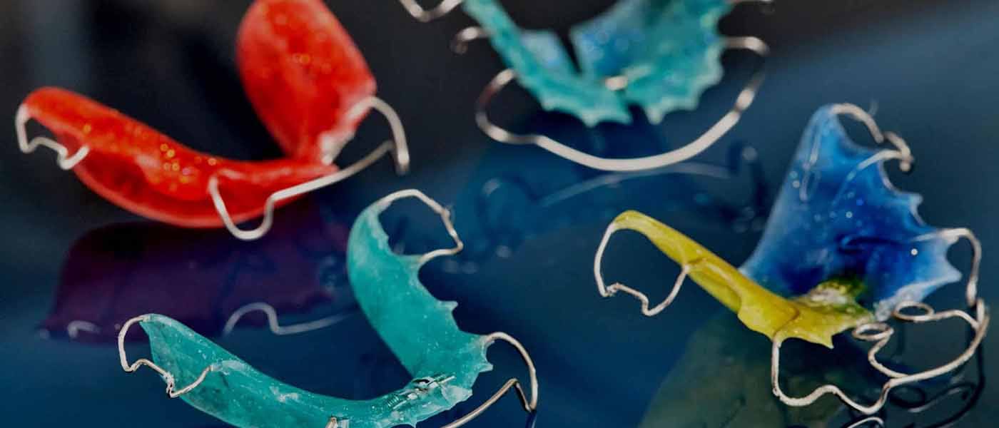 sets of retainers sitting on table