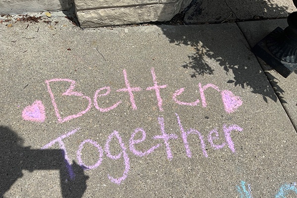 better together written on ground