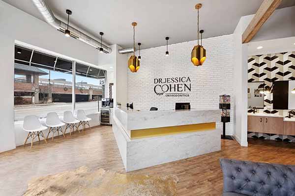 Orthodontic office reception desk