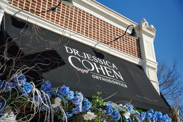 Jessica Cohen Orthodontics Sign on Front of Building